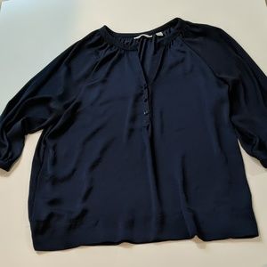 New York & Company medium navy blouse